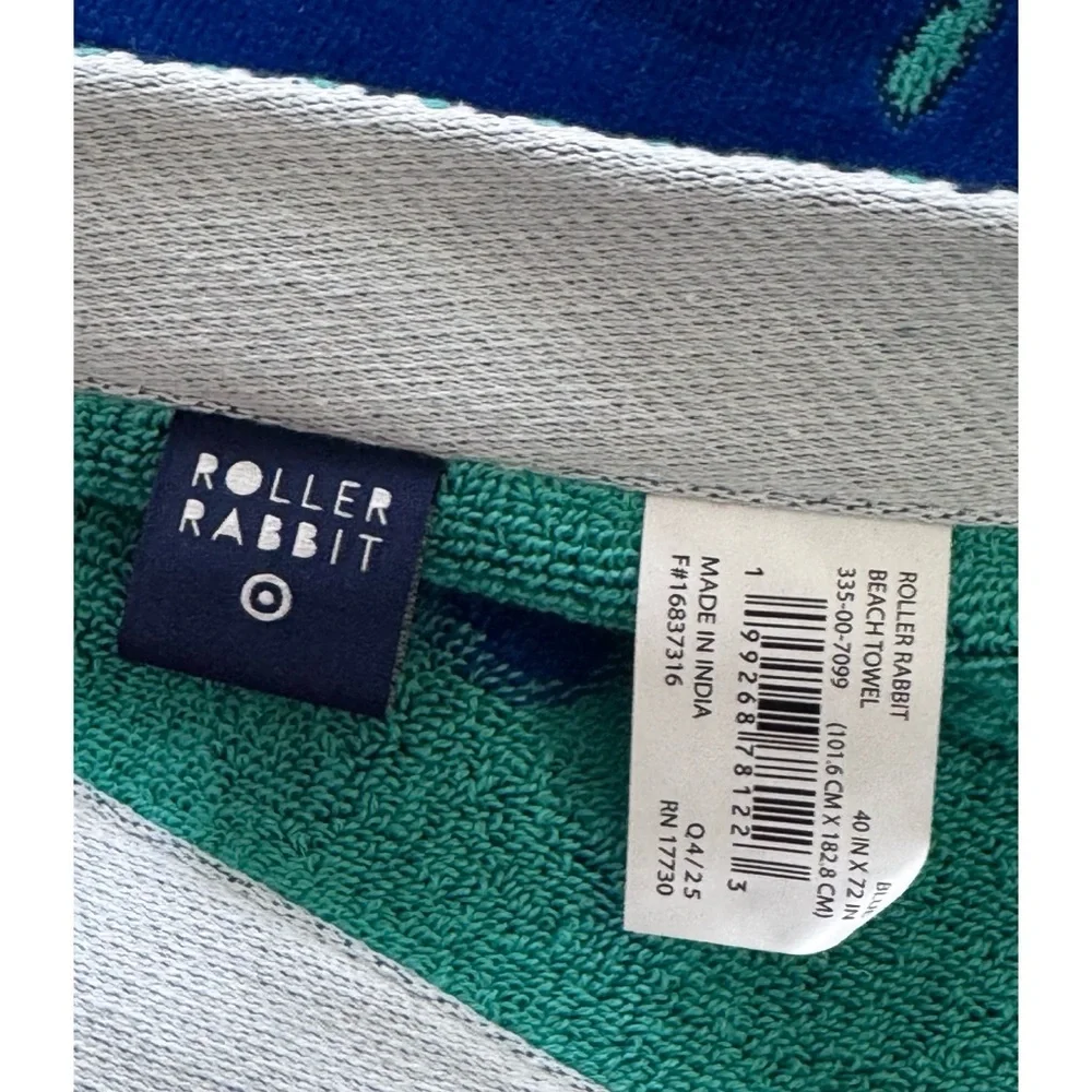 Roller Rabbit x Target Lobsters Beach Towel Cobalt‎ Blue